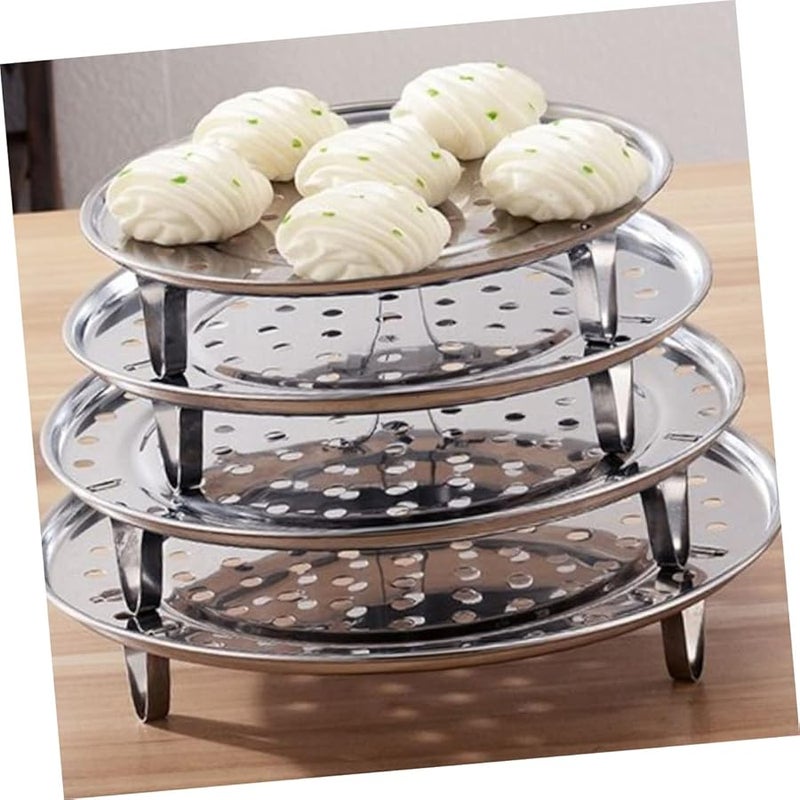 Ciieeo 2pcs Stainless Steel Steaming Rack Compact Design for Fish Veggies Even Cooking - Image 3